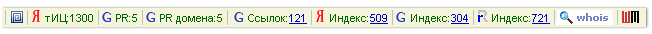 Page Promoter Bar Вид панели Page Promoter Bar-а в поисковой выдаче