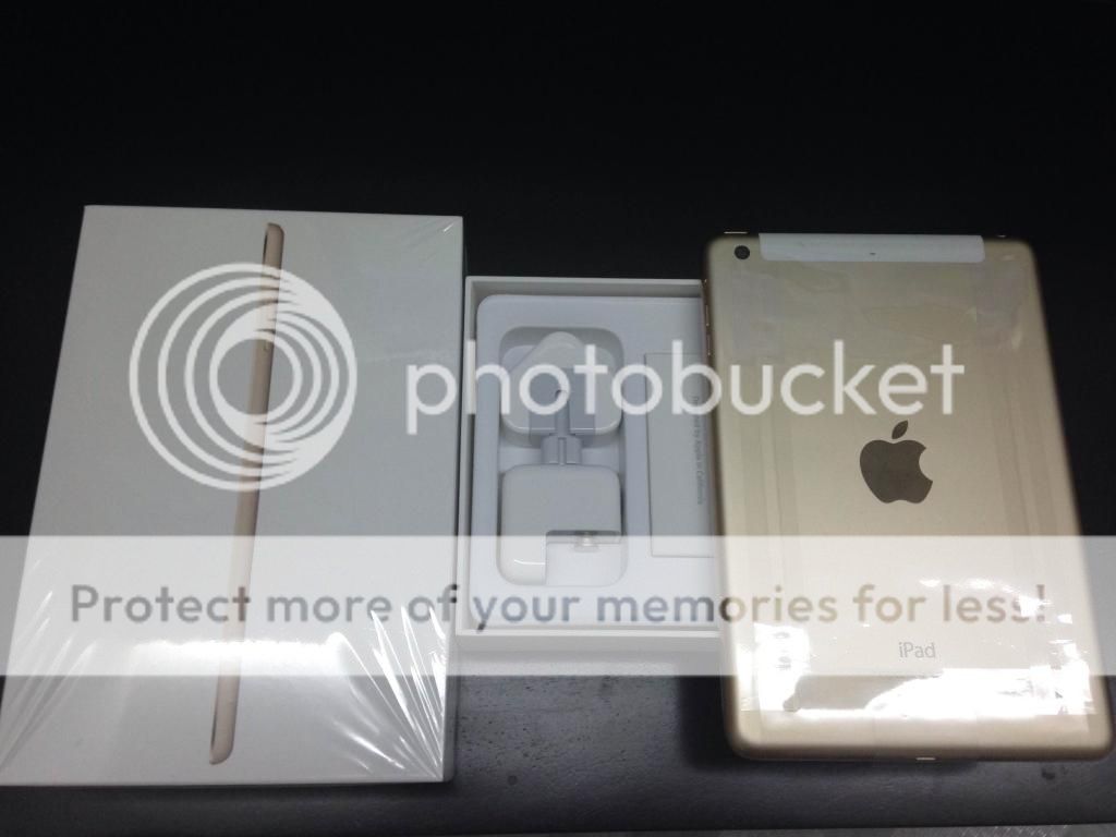 iPad mini 3 Cellular 16gb Gold (vân tay) active hôm qua ( 31/10/2014 ) Full box! - 2