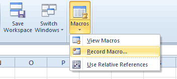 Record Macro Record Macro