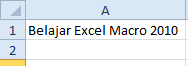 Input teks Belajar macro